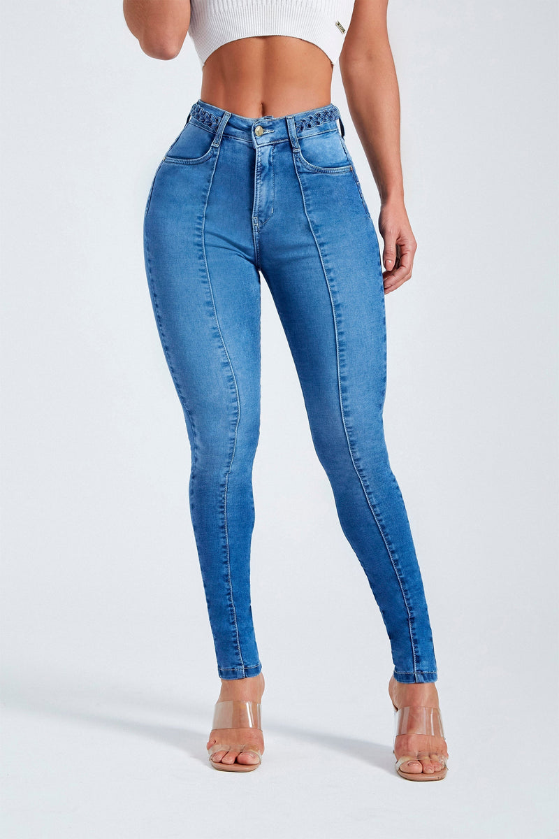 Calça Jeans Modeladora Apaixonante Skinny Cós Alto